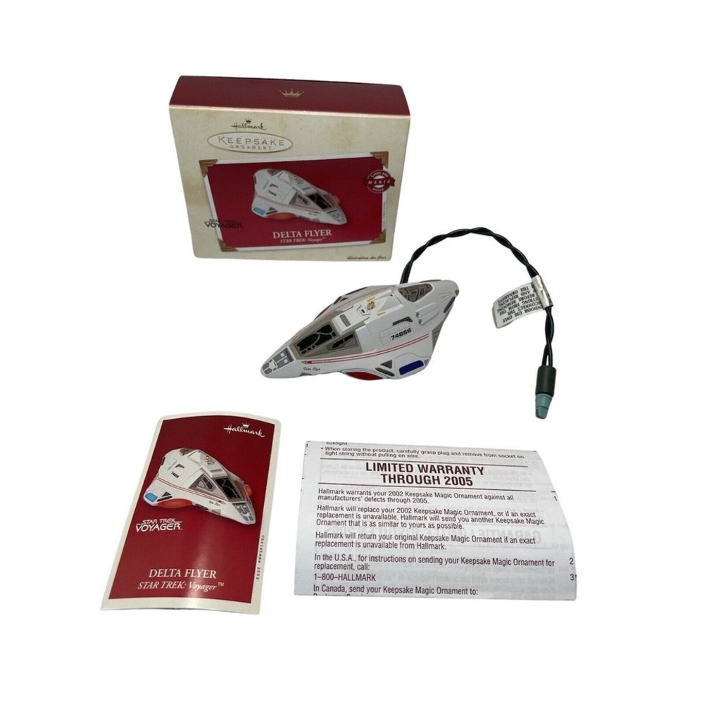 2002 Hallmark Keepsake Ornament DELTA FLYER Star Trek Voyager